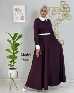 ماکسی زنانه مدل درسا+کمربند چرم - فروشگاه پوشاک