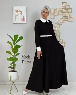 ماکسی زنانه مدل درسا+کمربند چرم - فروشگاه پوشاک