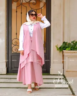 ست سه تیکه (وست، شومیز، دامن) مدل گندم