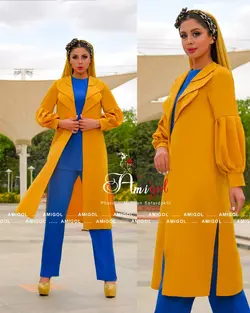 ست سه تیکه مانتو، شومیز و شلوار مدل ترنم