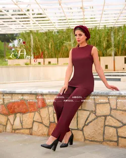 ست سه تیکه مانتو، شومیز و شلوار مدل ترنم