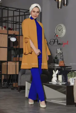 ست سه تیکه مانتو، شومیز و شلوار مدل فرگل