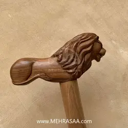 عصا چوبی دسته شیری