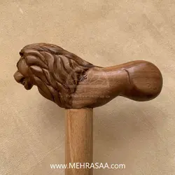 عصا چوبی دسته شیری