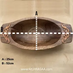 ظرف سالاد چوبی دسته‌دار