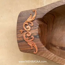 ظرف سالاد چوبی دسته‌دار