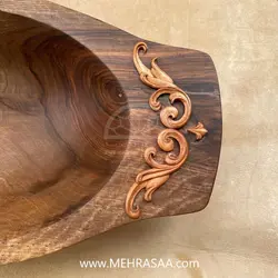 ظرف سالاد چوبی دسته‌دار