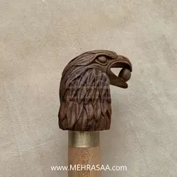 عصا چوبی دسته سر عقابی