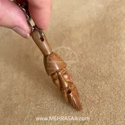 سرکلیدی چوبی مرد بلوطی