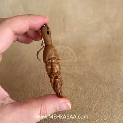 سرکلیدی چوبی مرد بلوطی