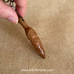 سرکلیدی چوبی مرد بلوطی