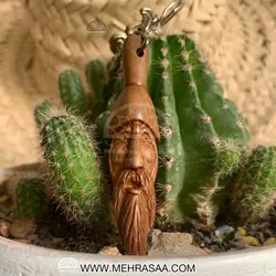 سرکلیدی چوبی مرد بلوطی