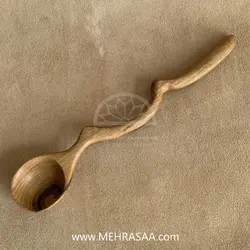 قاشق چوبی طرح مارپیچ
