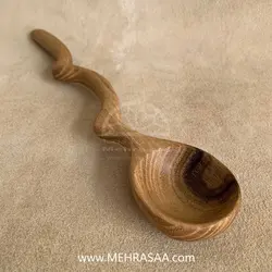 قاشق چوبی طرح مارپیچ