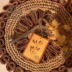 سرکلیدی چوبی قاب گل صحرایی (۸)