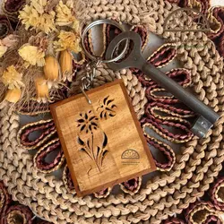 سرکلیدی چوبی قاب گل صحرایی (۶)