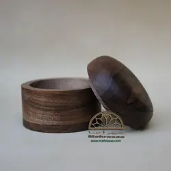 جعبه جواهر چوبی گرد