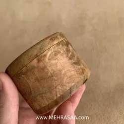 جعبه جواهر چوبی گرد