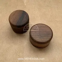جعبه جواهر چوبی گرد