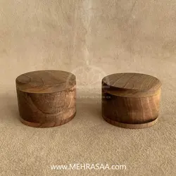جعبه جواهر چوبی گرد