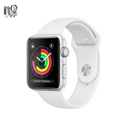 ساعت هوشمند اپل واچ 3 بدنه آلومینیوم نقره ای بند اسپرت سفید - Apple Watch Series 3 GPS 38mm Silver Aluminum Case with White Sport Band | نگین خاورمیانه