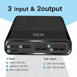 پاوربانک یسیدو مدل YP10 ظرفیت 10000 میلی آمپر ساعت | موبایل برتر