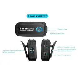 میکروفن بی سیم سارامونیک Saramonic Blink500 B2 (2TX+RX) wireless microphone / black | موبایل برتر