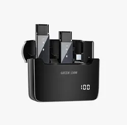 میکروفن یقه‌ای Green Lion مدل 2 در 1 DIGITAL DISPLAY - تایپ سی - موبو شیراز