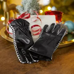 دستکش تمام چرم طرح دار | حراج لباس زنانه | فروشگاه اینترنتی لباس زنانه