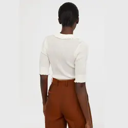 پیراهن آستین سه ربع شیری اچ اند ام | خرید لباس مجلسی زنانه | فروشگاه اینترنتی لباس مدبینا