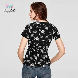 شومیز زنانه مشکی - خرید شومیز گل دار مشکی مدل جدید 2021