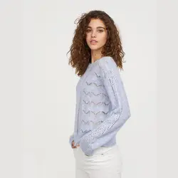 بلوز بافت نازک آبی اچ اند ام | خرید لباس زنانه | فروشگاههای اینترنتی لباس های زنانه