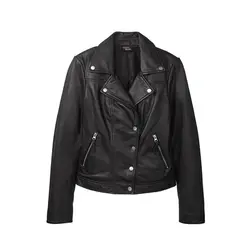 کاپشن چرم مصنوعی مشکی دخترانه | حراج لباس زنانه | فروشگاه اینترنتی لباس مدبینا