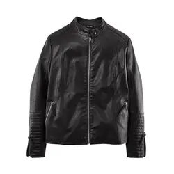 کاپشن چرم مصنوعی مشکی ساده | حراج لباس زنانه | فروشگاه اینترنتی لباس مدبینا