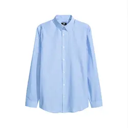 پیراهن مردانه آبی | قیمت و خرید پیراهن مجلسی اداری جنس نخی مارک اچ اند ام