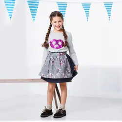 پیراهن پولک دوزی طوسی | خرید لباس های بچگانه | فروشگاه اینترنتی لباس مدبینا