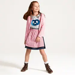 پیراهن پولک دوزی طوسی | خرید لباس های بچگانه | فروشگاه اینترنتی لباس مدبینا