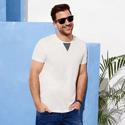 تیشرت سفید مردانه لیورجی | خرید لباس های مردانه | فروشگاه اینترنتی لباس مدبینا