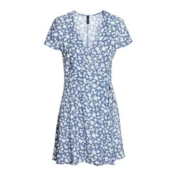 سرهم دامنی زنانه آبی نفتی طرح دار | خرید لباس مجلسی زنانه | فروشگاه اینترنتی لباس مدبینا