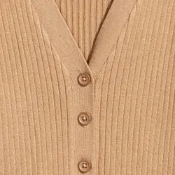 کت بافت بلند کرمی زنانه | خرید لباس مجلسی زنانه | فروشگاه اینترنتی لباس مدبینا