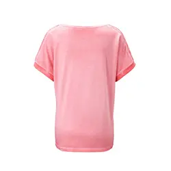 تیشرت زنانه آستین پولک دار صورتی | حراج لباس زنانه | فروشگاه اینترنتی لباس زنانه