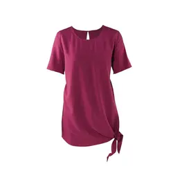 شومیز عنابی مدل گره ای | خرید تاپ زنانه | فروشگاه اینترنتی لباس زنانه