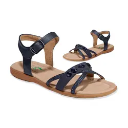 صندل سرمه ای سنگ دار زنانه | خرید کفش زنانه | فروشگاه اینترنتی لباس زنانه