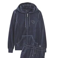 ست سویشرت و شلوار مخمل سرمه ای | خرید لباس زنانه | فروشگاه اینترنتی لباس زنانه