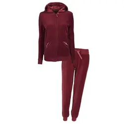 ست سویشرت و شلوار مخملی زرشکی| خرید لباس زنانه | فروشگاه اینترنتی لباس زنانه