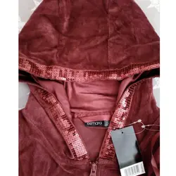 ست سویشرت و شلوار مخملی زرشکی| خرید لباس زنانه | فروشگاه اینترنتی لباس زنانه