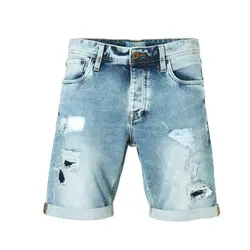 شلوارک جین زاپ دار مردانه | خرید لباس های مردانه | فروشگاه اینترنتی لباس مدبینا