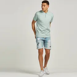 شلوارک جین زاپ دار مردانه | خرید لباس های مردانه | فروشگاه اینترنتی لباس مدبینا