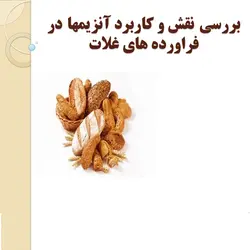 بررسى نقش و كاربرد آنزيم ها در فراورده های غلات