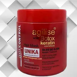 ماسک مو بدون سولفات یونیکا آجیلایز قرمز